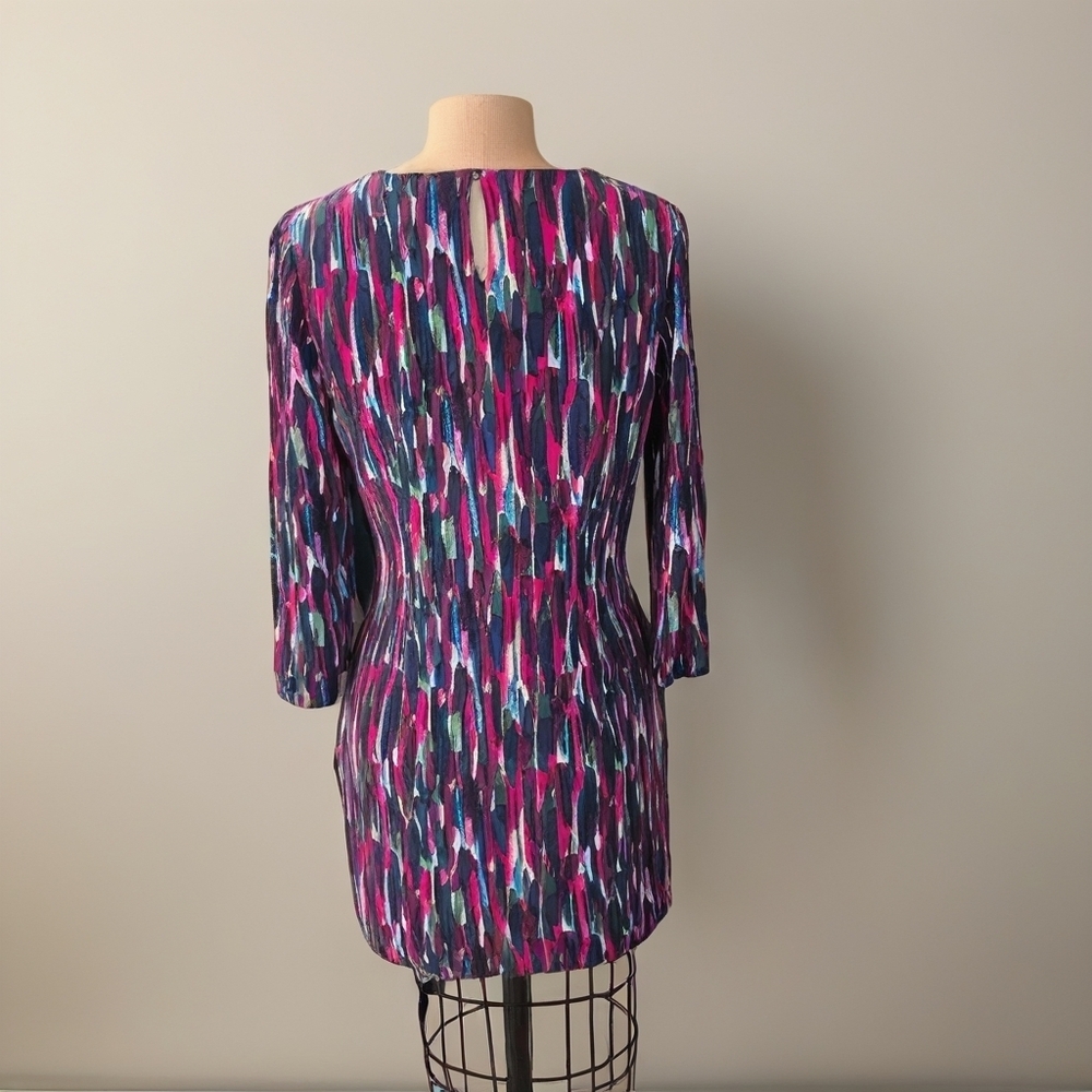Boden Abstract Print Shift Lined Dress Size 6R - Picture 3 of 12